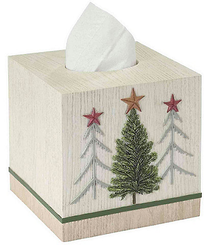 Avanti Linens Christmas Trees Tissue Box Cover