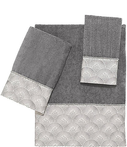 Avanti Linens Deco Shell Embellished Bordered 3-Piece Bath Towel Set