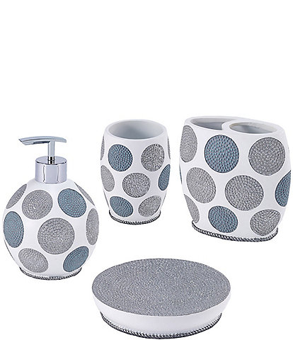 Avanti Linens Dotted Circles 4-Piece Bathroom Accessory Collection Set
