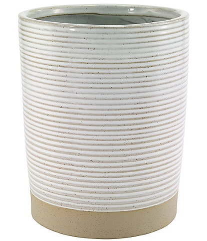 Avanti Linens Drift Collection Textured Ribbed Wastebasket