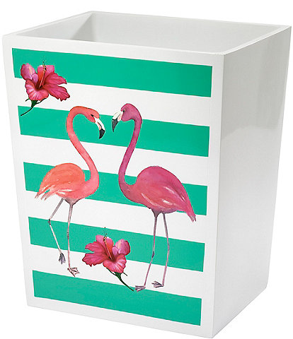 Avanti Linens Flamingo Paradise Wastebasket