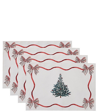 Avanti Linens Heirloom Noel Collection 4-Pack Placemat Set