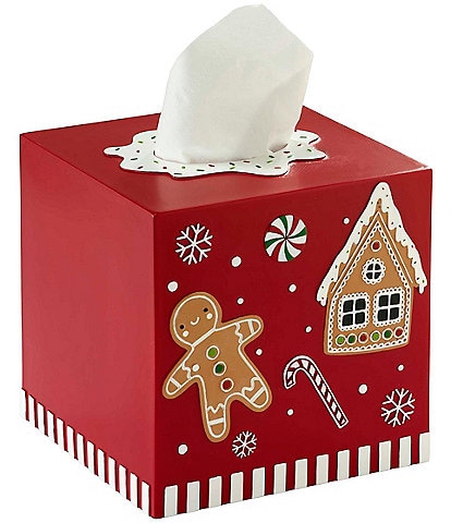 Avanti Linens Holiday Collection Gingerbread Man Bath Tissue Box Cover