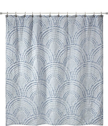 Avanti Linens Modern Shells Blue Shower Curtain