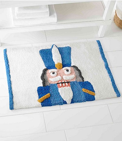 Avanti Linens Nutcracker Trellis Collection Decorative Holiday Bath Rug