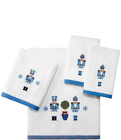 Avanti Linens Nutcracker Trellis Decorative Embroidered Bath Towels