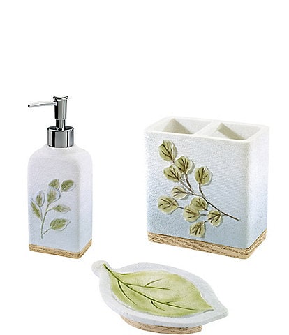 Avanti Linens Ombre Leaves 3-Piece Bathroom Accessory Collection Set