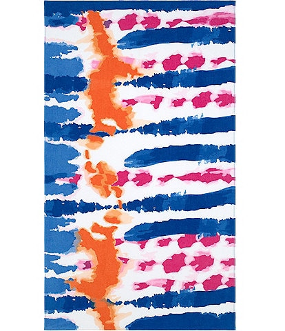 Avanti Linens Outdoor Collection Tie Dye Stripe Beach Towel