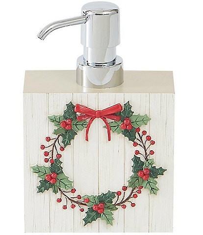 Avanti Linens Patchwork Plaid Decorative Holiday Lotion Soap Sanitizer Dispenser