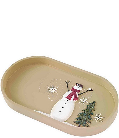 Avanti Linens Snowmen Gathering Collection Vanity Bath Tray