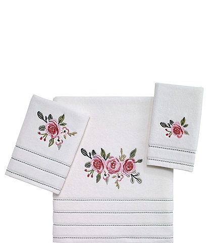 Avanti Linens Spring Garden Embroidered 3-Piece Bath Towel Set