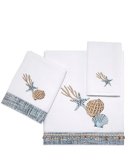 Avanti Linens Stone Harbor Shell and Coral 3-Piece Towel Set