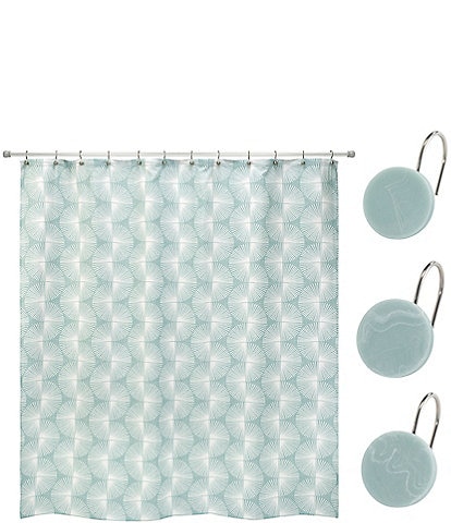 Avanti Linens x Nicole Miller Kendall Shower Curtain & Hooks Set