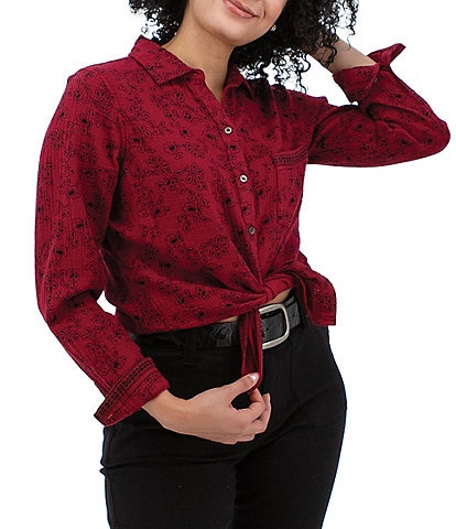 Aventura Grammercy Double Weave Woven Point Collar Button Front Shirt