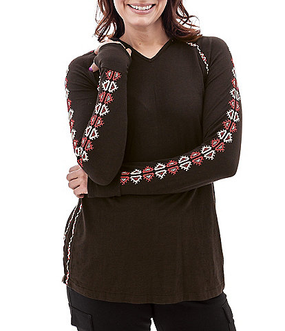 Aventura Lexi Embroidered Long Sleeve Hoodie