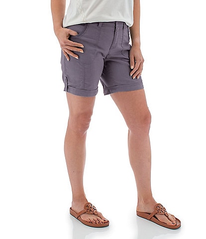 Aventura Temple Flat Front Mid Thigh Length Shorts