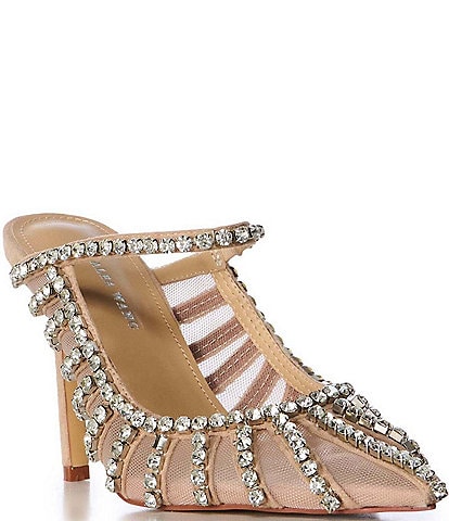 Azalea Wang Arthelia Rhinestone Dress Mules