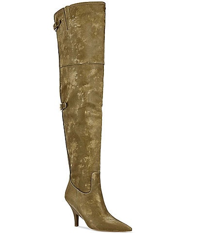 Azalea Wang Backer Thing Slit Back High Pointed Toe Boots