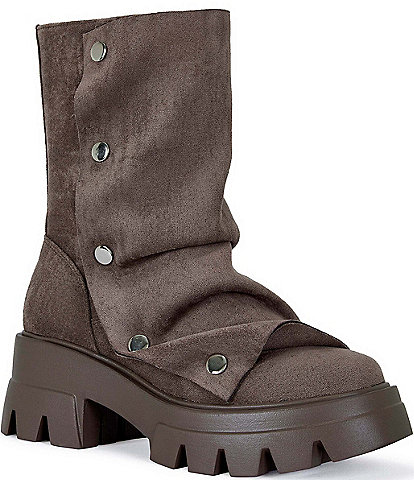 Azalea Wang Bharti Snap Chunky Sole Mid Boots