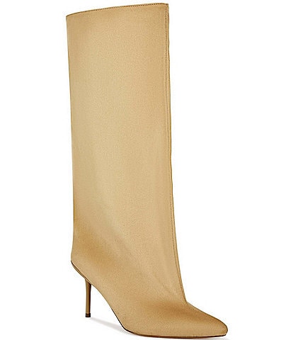 Azalea Wang Couturelure Fabric Pointed Toe Boots
