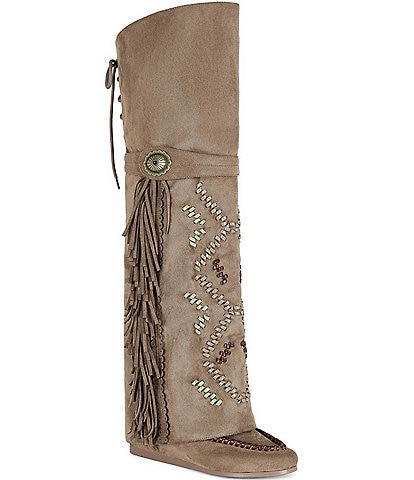 Azalea Wang Edmund Fridge Side Moccasin Over The Knee Boots