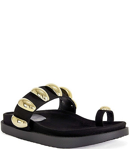 Azalea Wang Impisi Dome Hardware Toe Loop Sandals