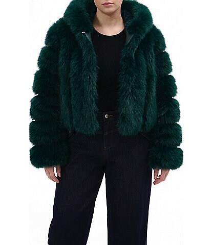 Azalea Wang Jolene Faux Fur Hooded Filled Jacket