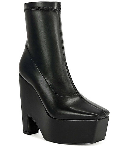 Azalea Wang Lirra Square Toe Platform Ankle Booties