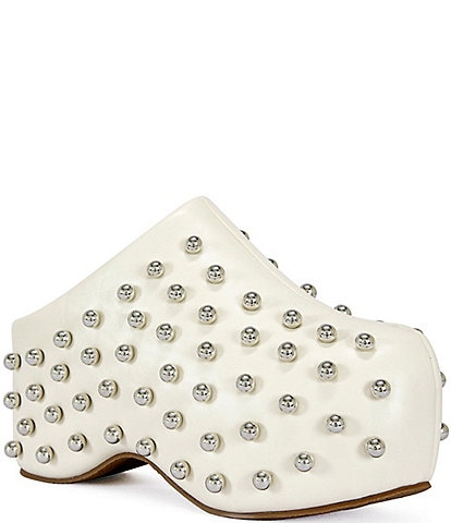 Azalea Wang Romesco Studded Platform Clogs