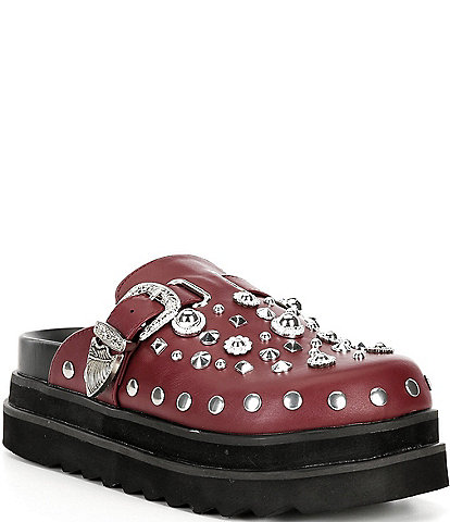 Azalea Wang Swiftly Studded Platform Clogs