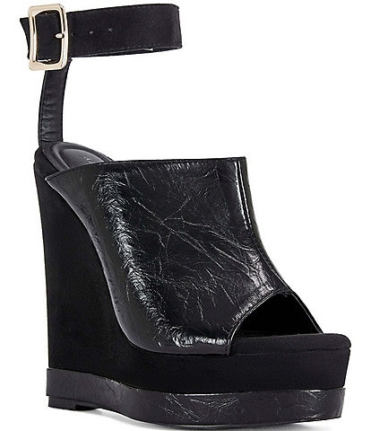 Azalea Wang Tana Ankle Strap Platform Wedge Sandals
