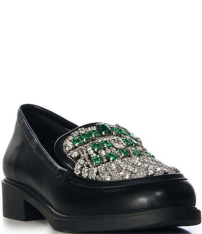 Azalea Wang Thalassa Rhinestone Loafers