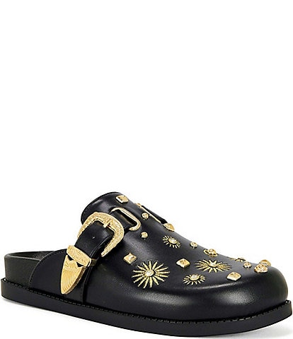 Azalea Wang Trouver Stud Embroidered Clogs