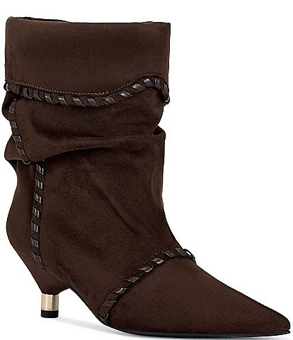 Azalea Wang Wink Pointed Toe Kitten Heel Boots