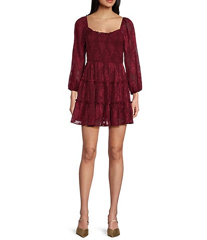 Dillards burgundy dress juniors best sale