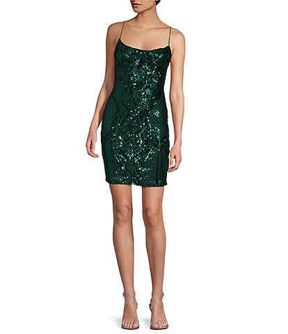 Juniors' Green Sequin & Sparkling Dresses | Dillard's