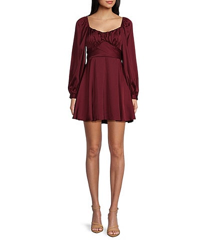 Burgundy dresses at dillards best sale