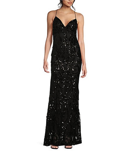 black prom dresses Juniors Sequin Sparkling Dresses Dillard s