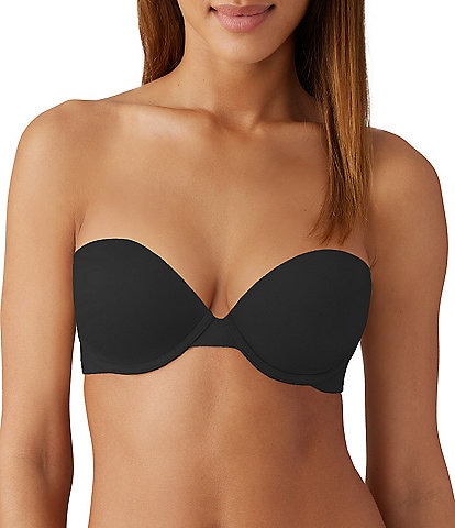 Black Push Up Bra with Perforated Element & Jewelry