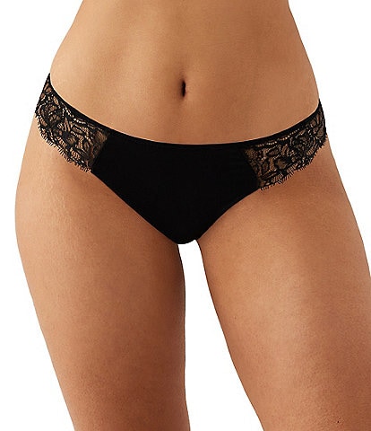 b.tempt'd By Wacoal Microfiber Lace Scalloped Minimal Coverage Thong