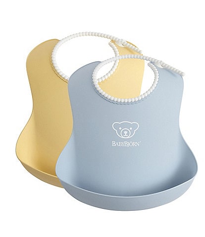 BABYBJORN 2-Pack BPA -Free Catchable Baby Bib