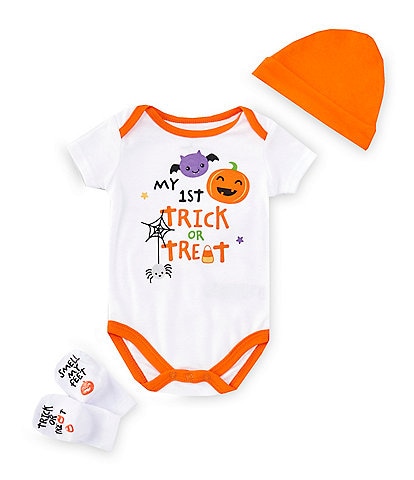 Baby Starters Baby 3-9 Months Short-Sleeve  My First Trick Or Treat Bodysuit Set