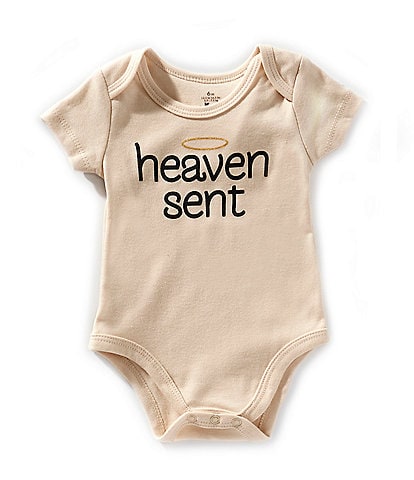 Baby Starters Baby Boys 3-12 Months Short Sleeve Heaven Sent Graphic Bodysuit