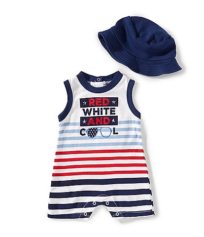 Baby Starters Baby Boys 3-24 Months Red White And Cool Sunsuit