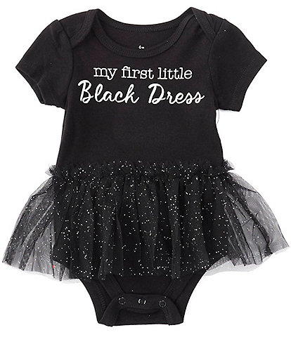 Baby Starters Baby Girl 3-12 Months My 1st Little Black Dress Tutu Bodysuit