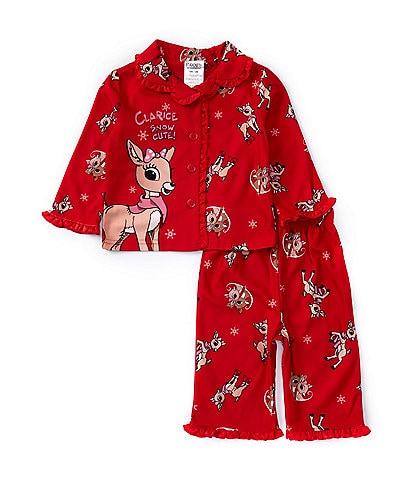 Baby Starters Baby Girls 12-24 Months Rudolph The Red-Nosed Reindeer Clarice Pajama Top & Matching Pajama Pants Set