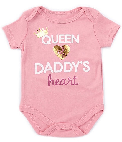 Baby Starters Baby Girls 3-12 Months Short Sleeve Queen Interlock Bodysuit