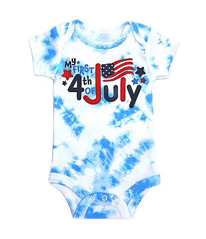 Baby Starters Baby Girls Newborn-9 Months Short-Sleeve Americana Home of the Free, Because of the Brave Bodysuit