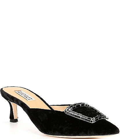 Badgley Mischka Abigayl Velvet Ornament Mules