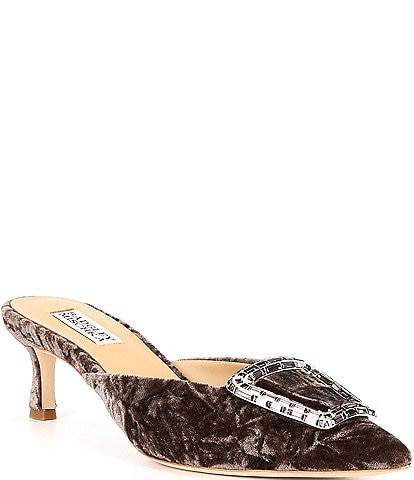 Badgley Mischka Abigayl Velvet Ornament Mules